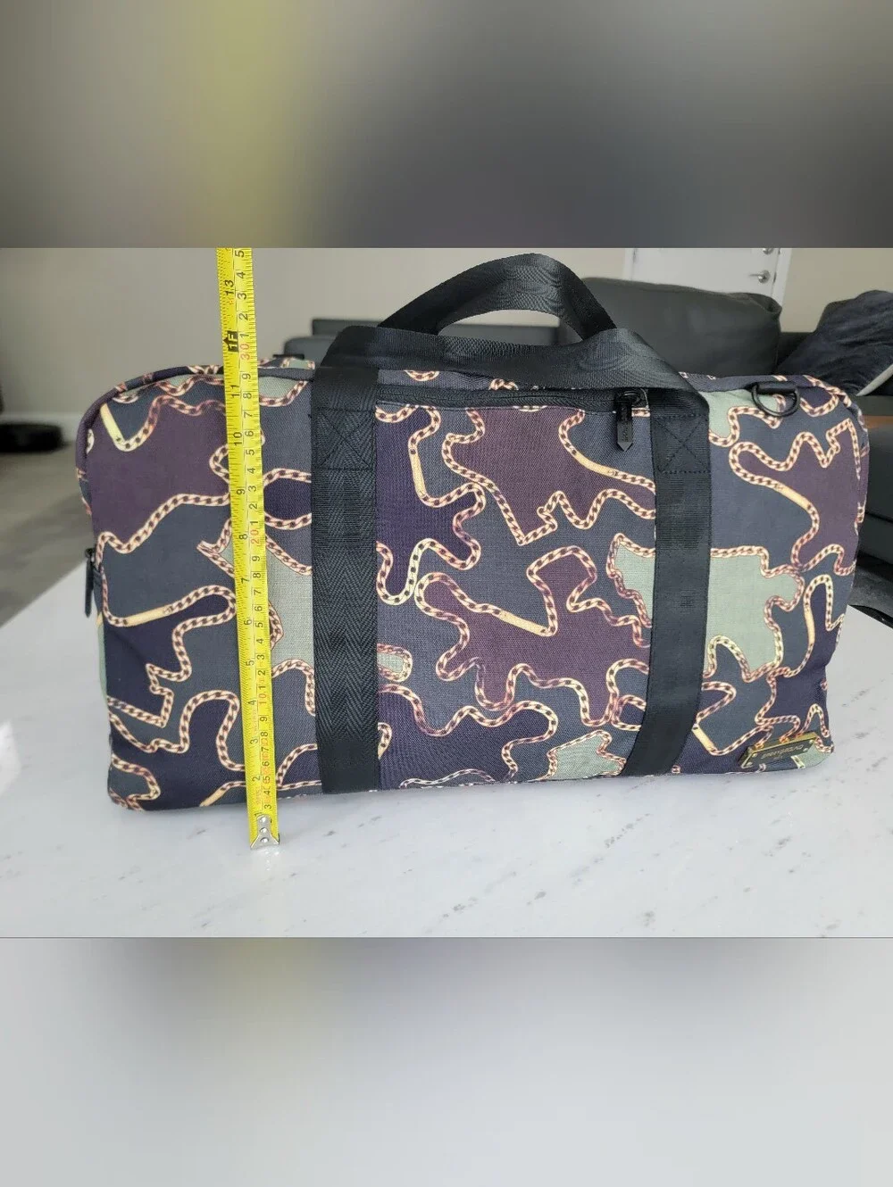 Sprayground Gold Chain Camo Duffle Bag 20